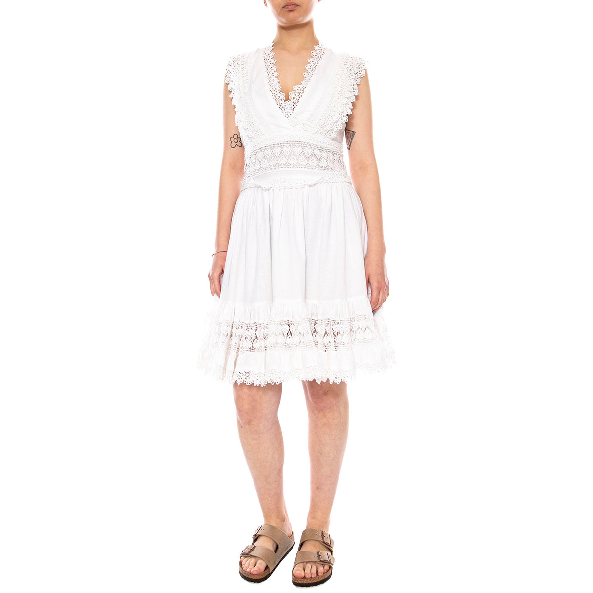 BOHEMIAN DRESS BRIGHT WHITE - Abito Donna Bianco 112380547 WHT LEE 
