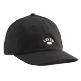 Lazy Girl Logo Cap – Caviar Seersucker Schwarz – Baseballkappe LEVIS ACCESSOIRES
