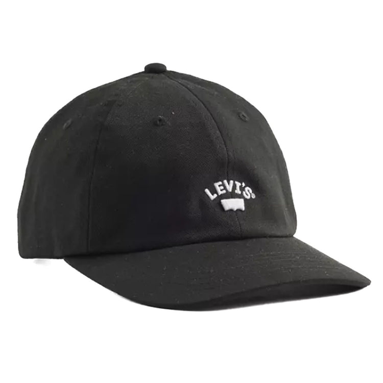 Lazy Girl Logo Cap - Caviar Seersucker Black - Cappellino con Visiera 000AG 0014 LEVIS 