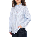 Harlie Boyfriend Shirt - Amari Stripe Chambray Blue 1 Poplin - Damenhemd Blau Damen LEVIS