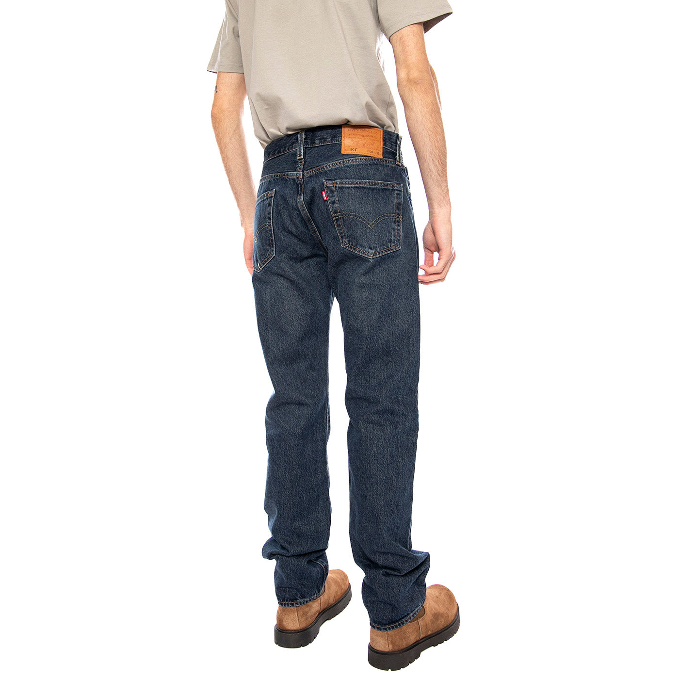 501® Levi's® Original - Chill White - Denim Jeans Uomo Blu Scuro 00501 3852 LEVIS 