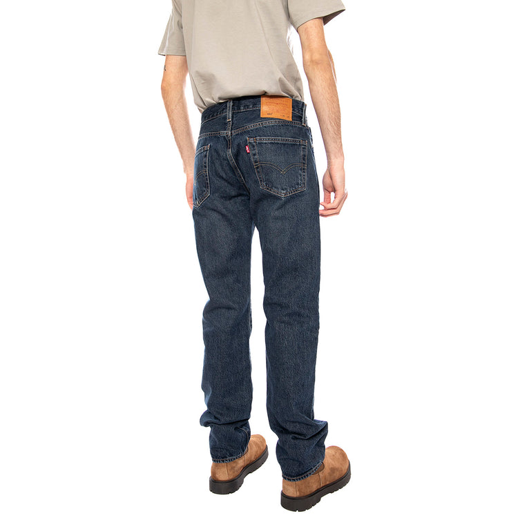 501® Levi's® Original - Chill White - Denim Jeans Uomo Blu Scuro 00501 3852 LEVIS 