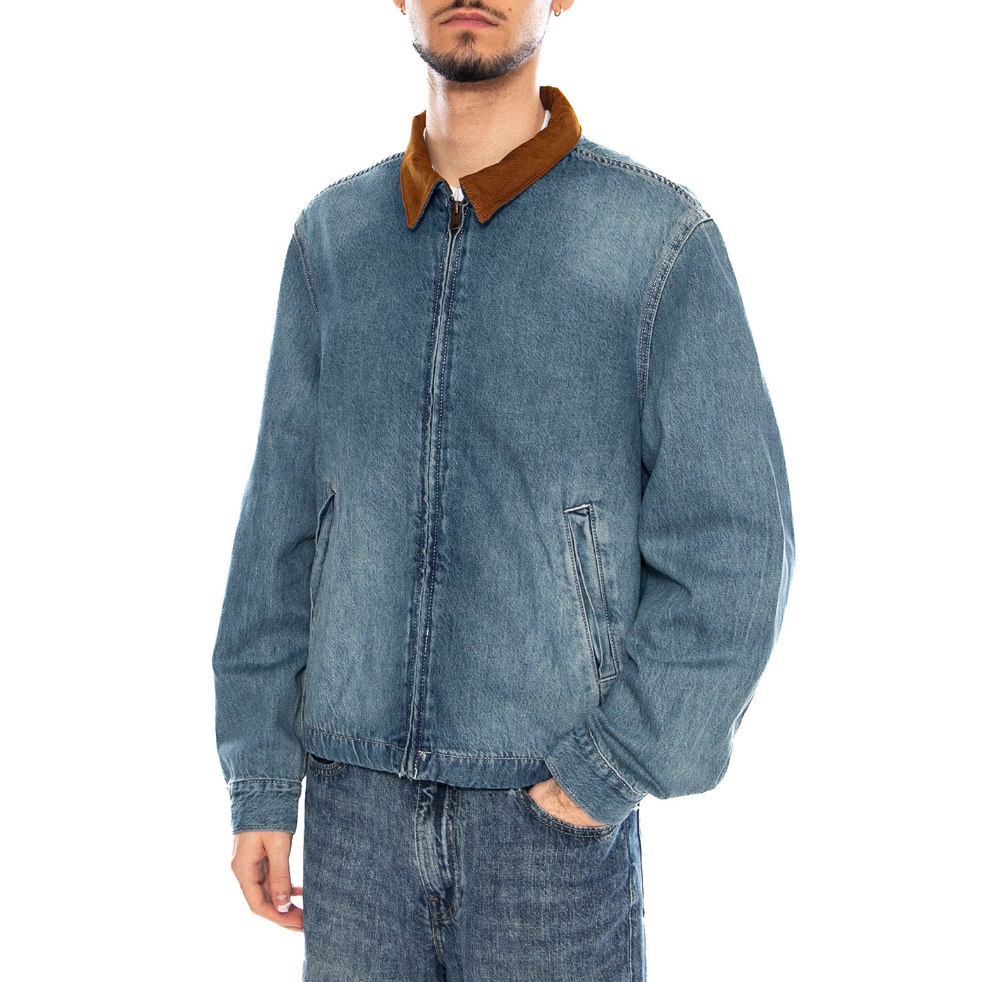 Castro Full Zip - Light It Up T - Giacca Denim Jeans Uomo Blu 005AF 0003 LEVIS 