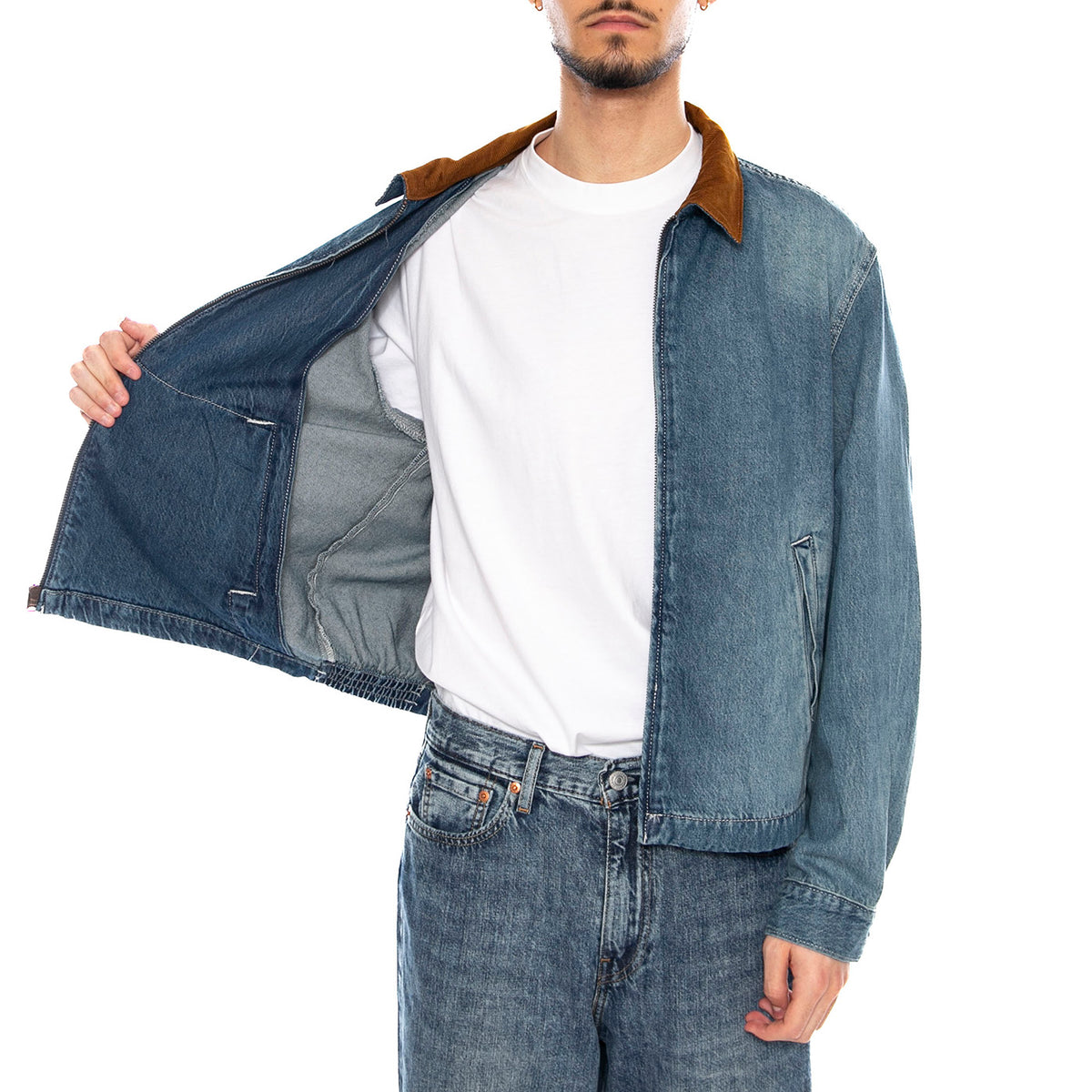 Castro Full Zip - Light It Up T - Giacca Denim Jeans Uomo Blu 005AF 0003 LEVIS 