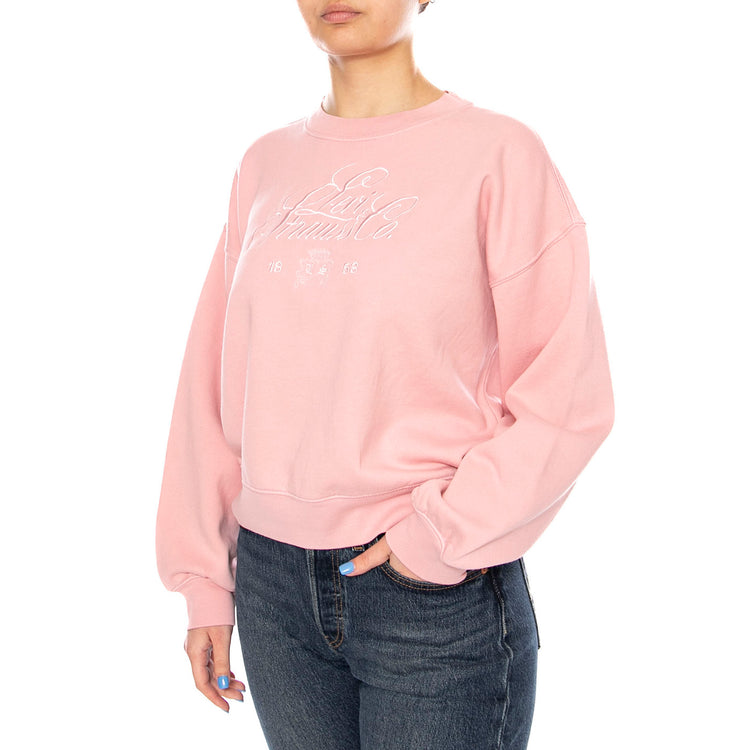 GRAPHIC VINTAGE BOXY SWEATSHIRT PINK - Felpa Girocollo Donna Rosa<BR/> 005OZ 0014 LEVIS 