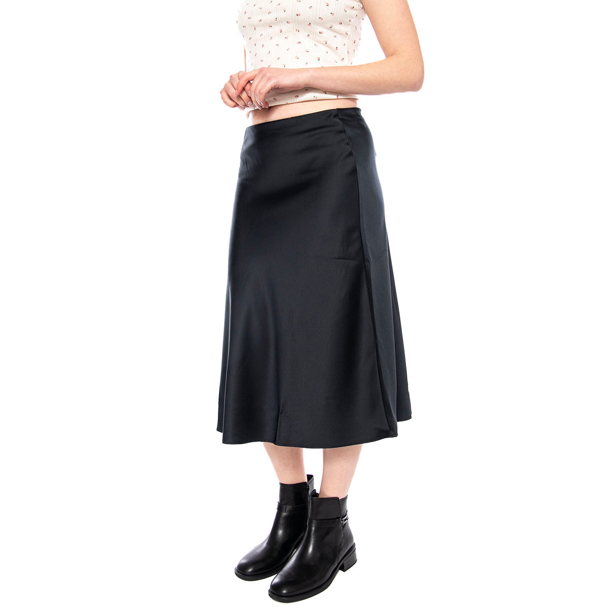 Ariel Midi Slip Skirt - Anthracite Night - Gonna Lunga Nera 0060P 0000 LEVIS 