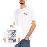 SS Relaxed Fit Tee – Coastal Creative Fresh And Smooth Pumice Stone – Weißes Herren-T-Shirt mit Rundhalsausschnitt und Aufdruck von Levi's