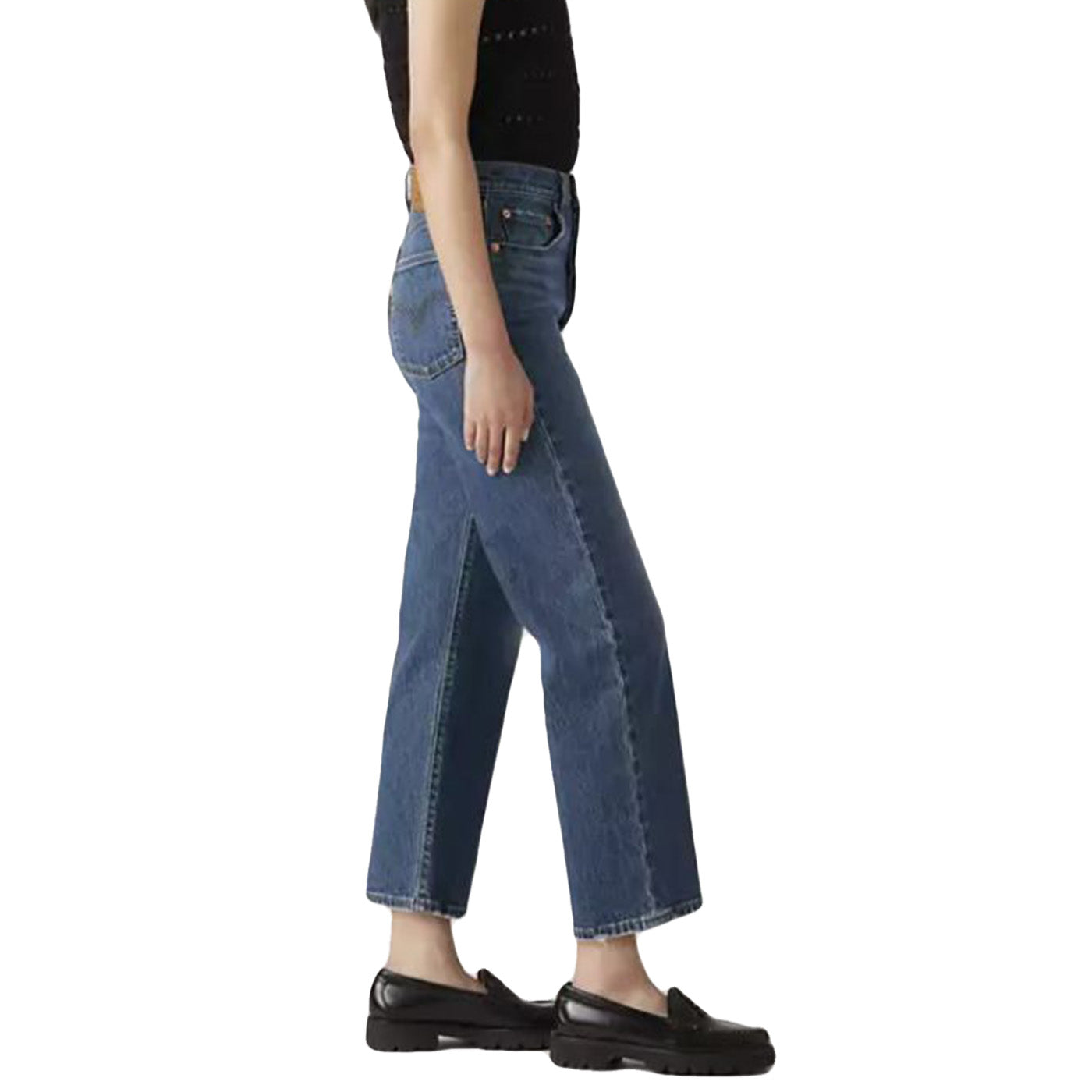 RIBCAGE STRAIGHT ANKLE DARK WASH - Pantaloni Denim Jeans Donna Blu 72693 0218 LEVIS 