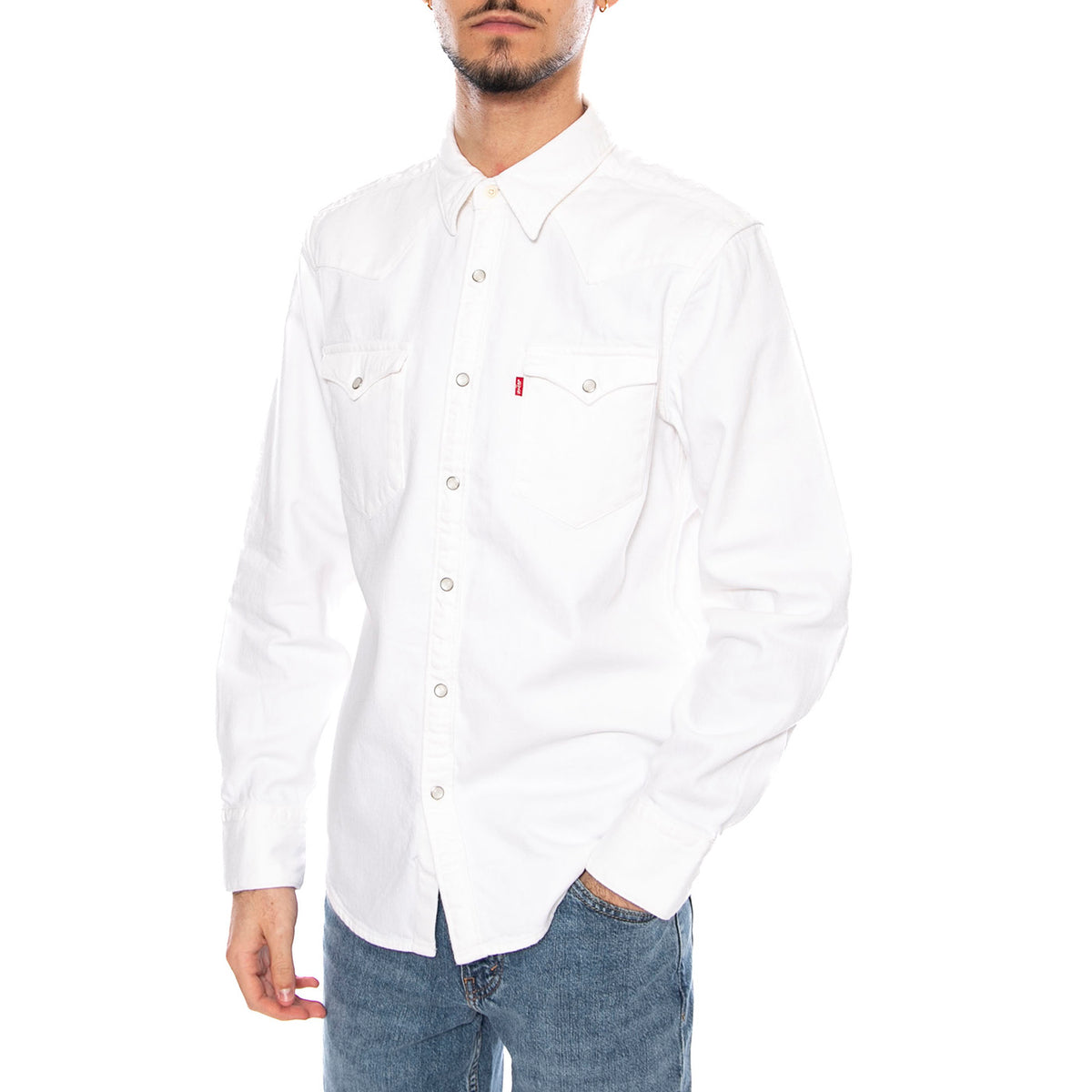 Barstow Western Standard - Cloudy Skys - Camicia Uomo Bianca 85744 0119 LEVIS 