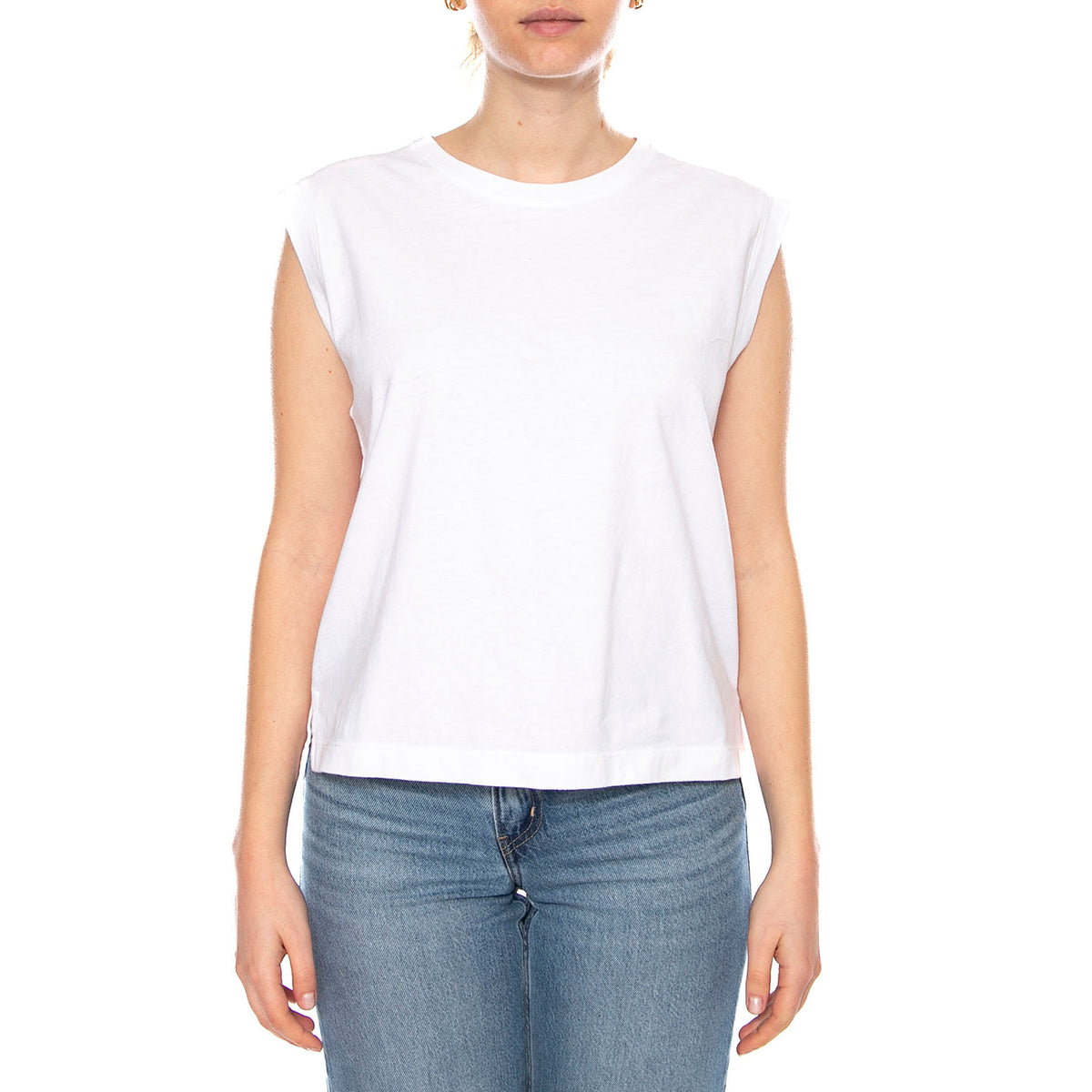 Boxy Tank - White + Slub - Canotta Donna Bianca A8794 0001 LEVIS 