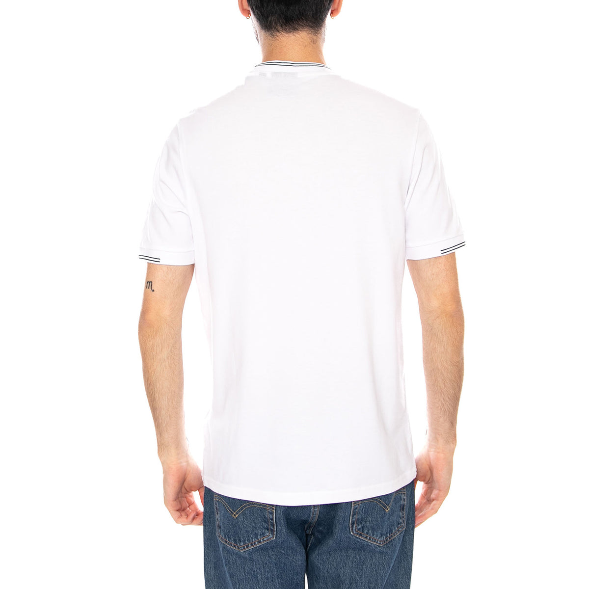 FINE TIPPED T-SHIRT WHITE / EVERGLADE - Maglietta Girocollo Uomo Bianca TS2405V Y16 LYLE & SCOTT 
