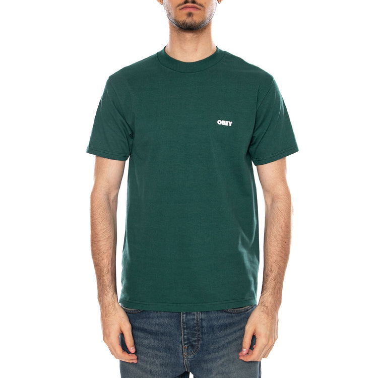 OBEY IN BLOOM TEE RAINFOREST - Maglietta Girocollo Uomo Verde 165264329 RFR OBEY 