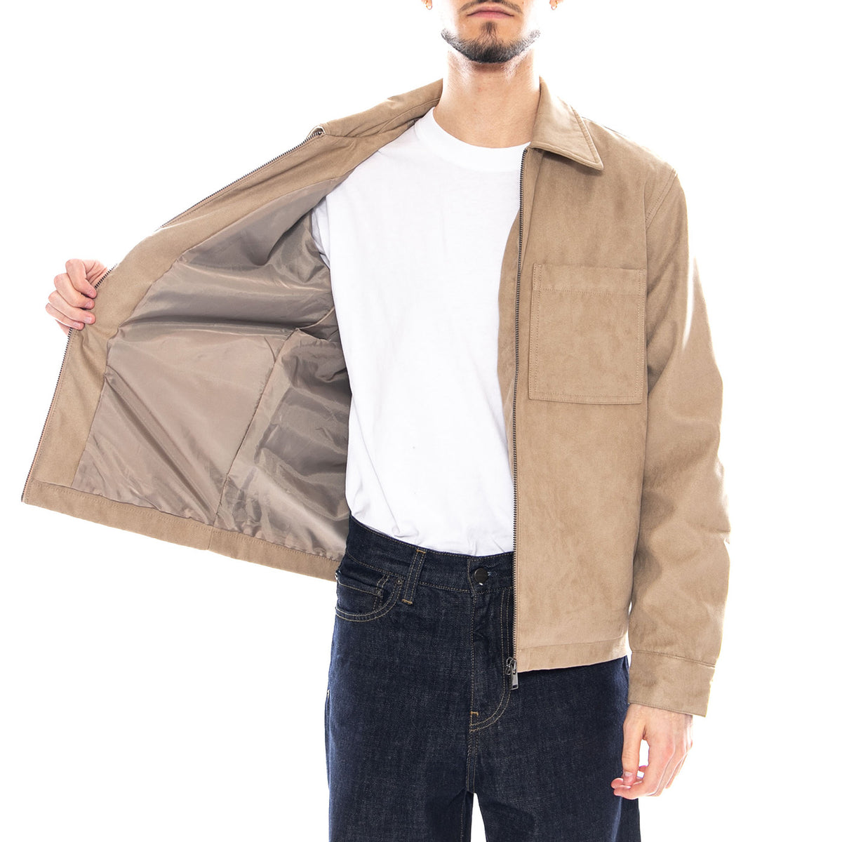 Rick Faux Suede Jacket OTW - Giacca Uomo Beige 22036126 ELMWOOD ONLY & SONS 