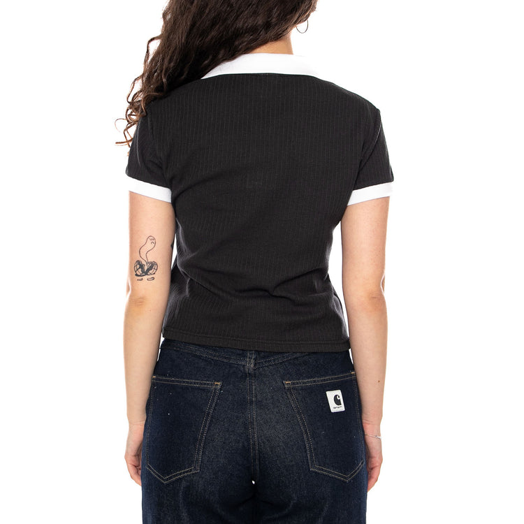 WARDROBE ESS Polo - Polo Donna Nera con Logo Puma 635395 01 PUMA 