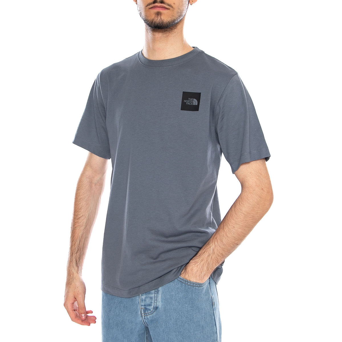 M Evo Box HD RG SS Granite Grey - Maglietta Girocollo Uomo Grigia NF0A8G9C 0U31 THE NORTH FACE 