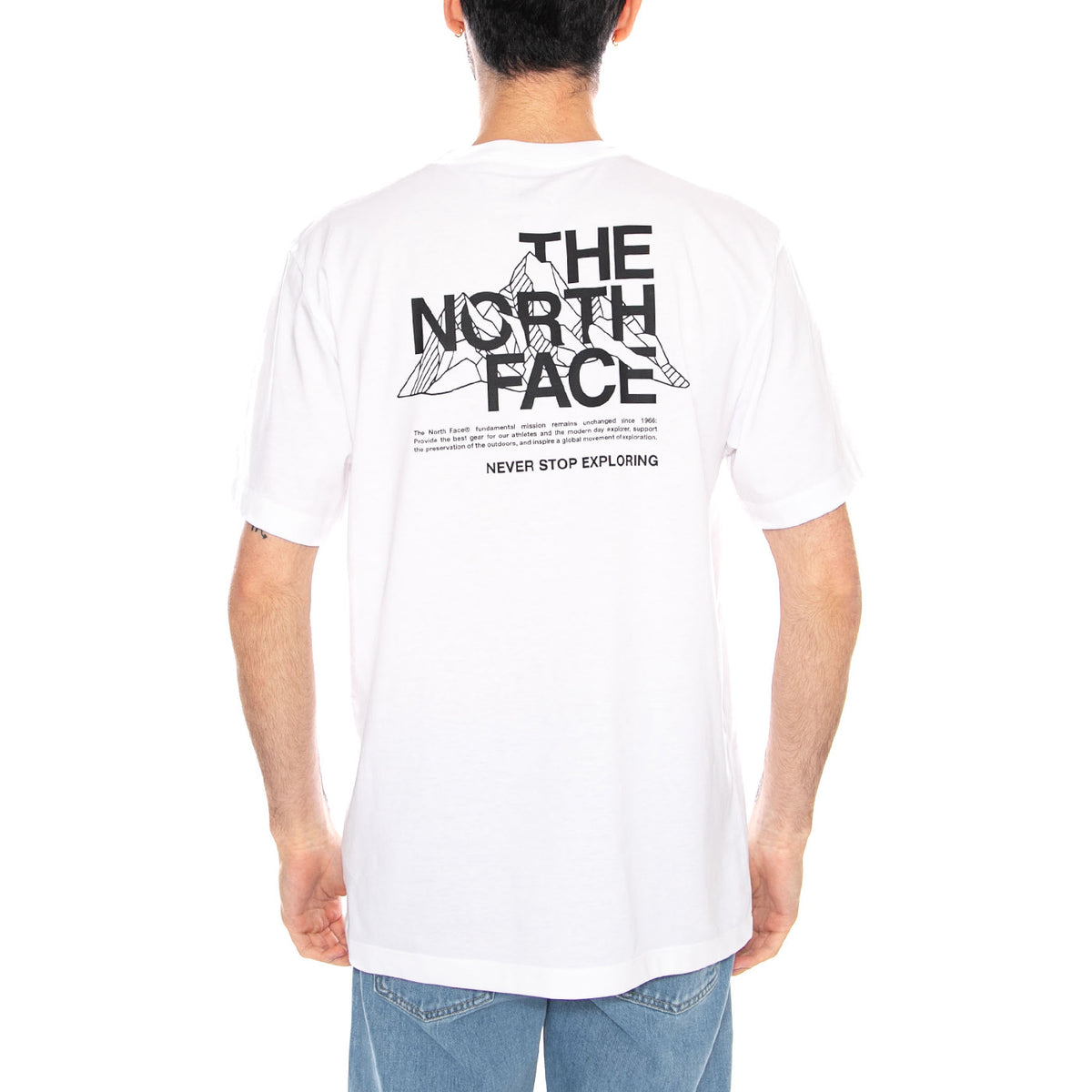 M MNT SKTCH RG SS T TNF White - Maglietta Girocollo Uomo Bianca NF0A8GUZ FN41 THE NORTH FACE 