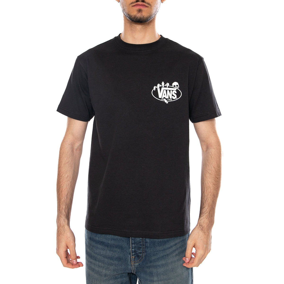 SHOW OFF SS TEE BLACK - Maglietta Girocollo Uomo Nera VN000SWT BLK1 VANS 