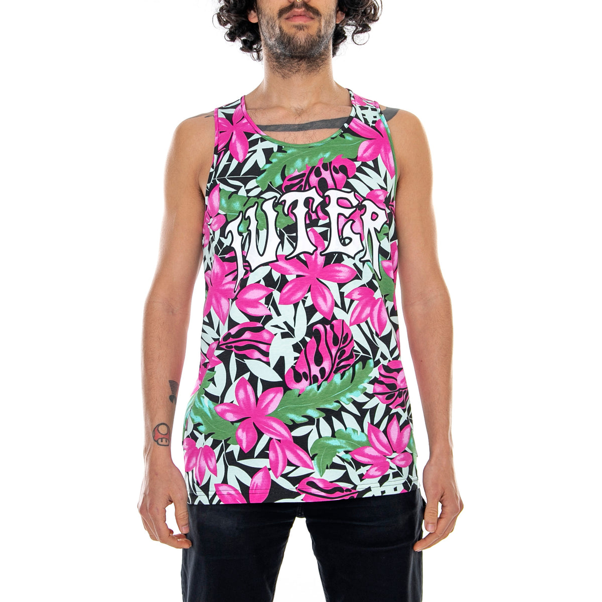 Griffin Floral Tank - Multicolor - Canotta Uomo Multicolore 19SITT66-PINK . IUTER 