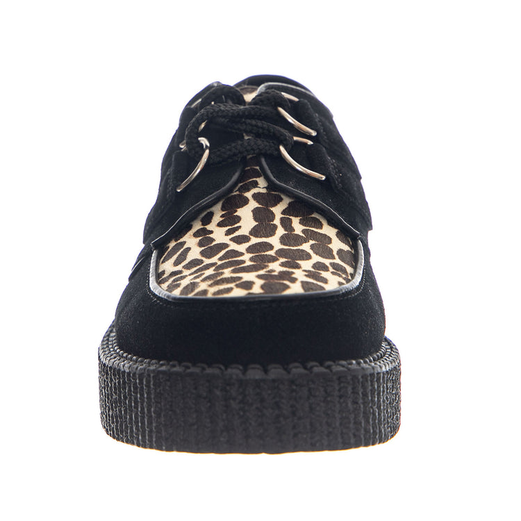 Wulfrun Shoes - Black / Leopard - Scarpe Stringate Profilo Basso Donna Multicolore UDSUM-C010-BKS-LEO . UNDERGROUND 