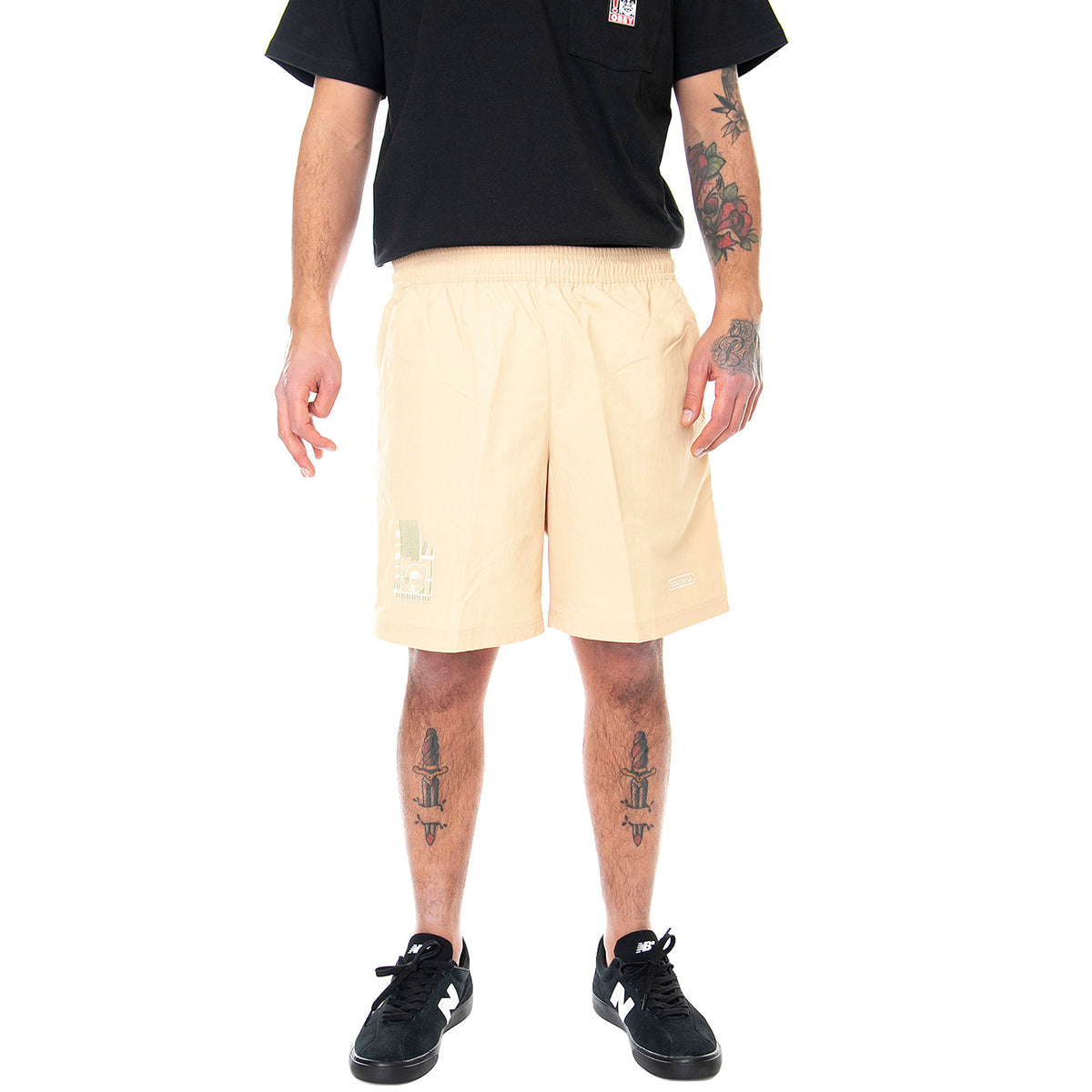Mens Woven Shorts - Hazy Beige - Bermuda Uomo Beige GN3858 . ADIDAS 