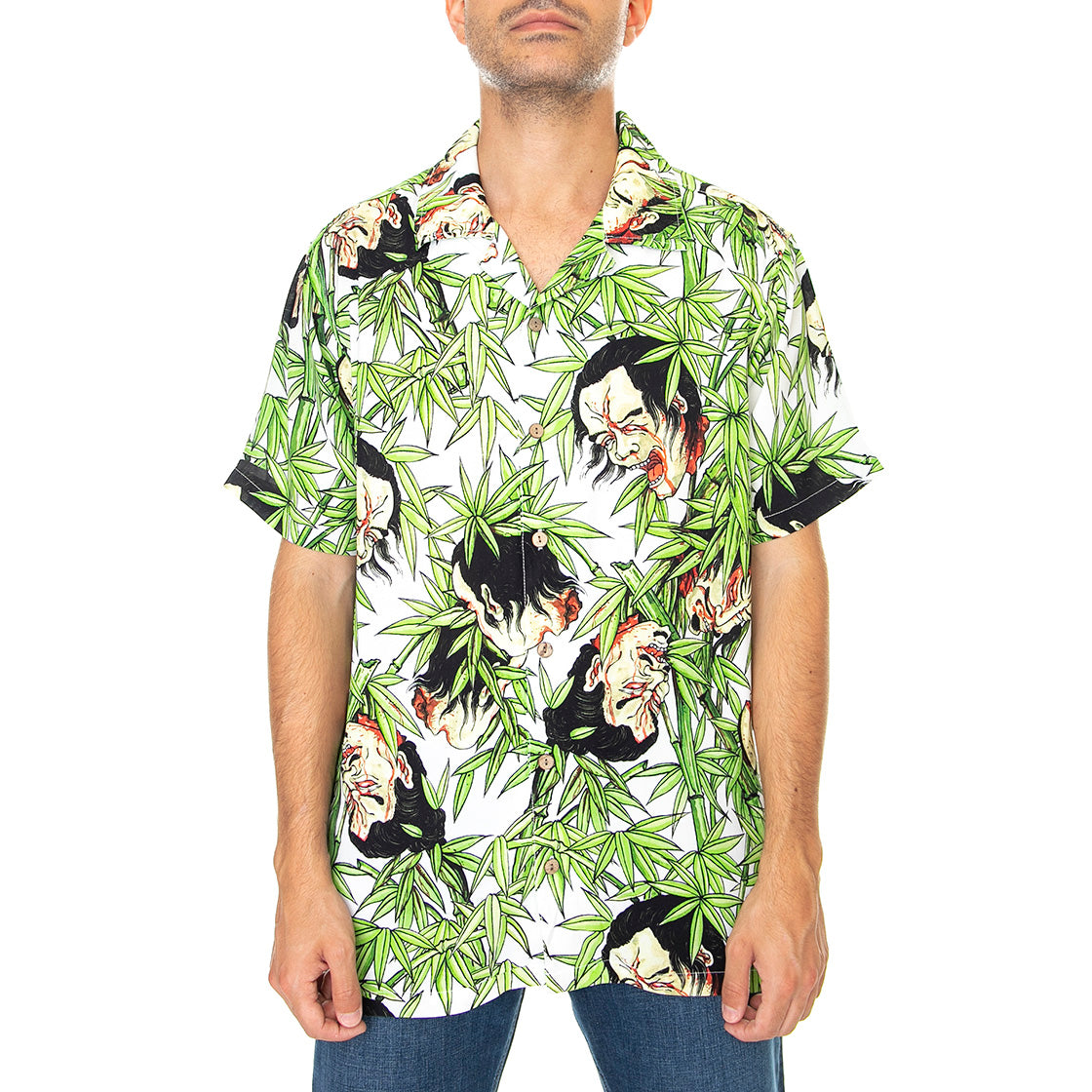 Bamboo - Camicia Maniche Corte Uomo Multicolore SHT0043 . DOOMSDAY 
