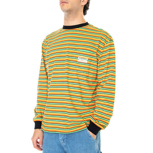 Striped - Maglietta Girocollo Uomo Gialla / Multicolore SRAR60021-YLW . ARIES 