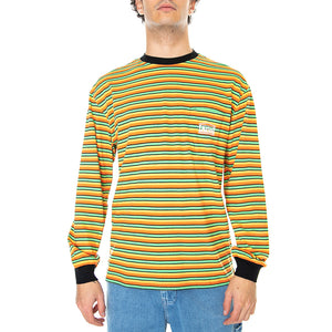 Striped - Maglietta Girocollo Uomo Gialla / Multicolore SRAR60021-YLW . ARIES 