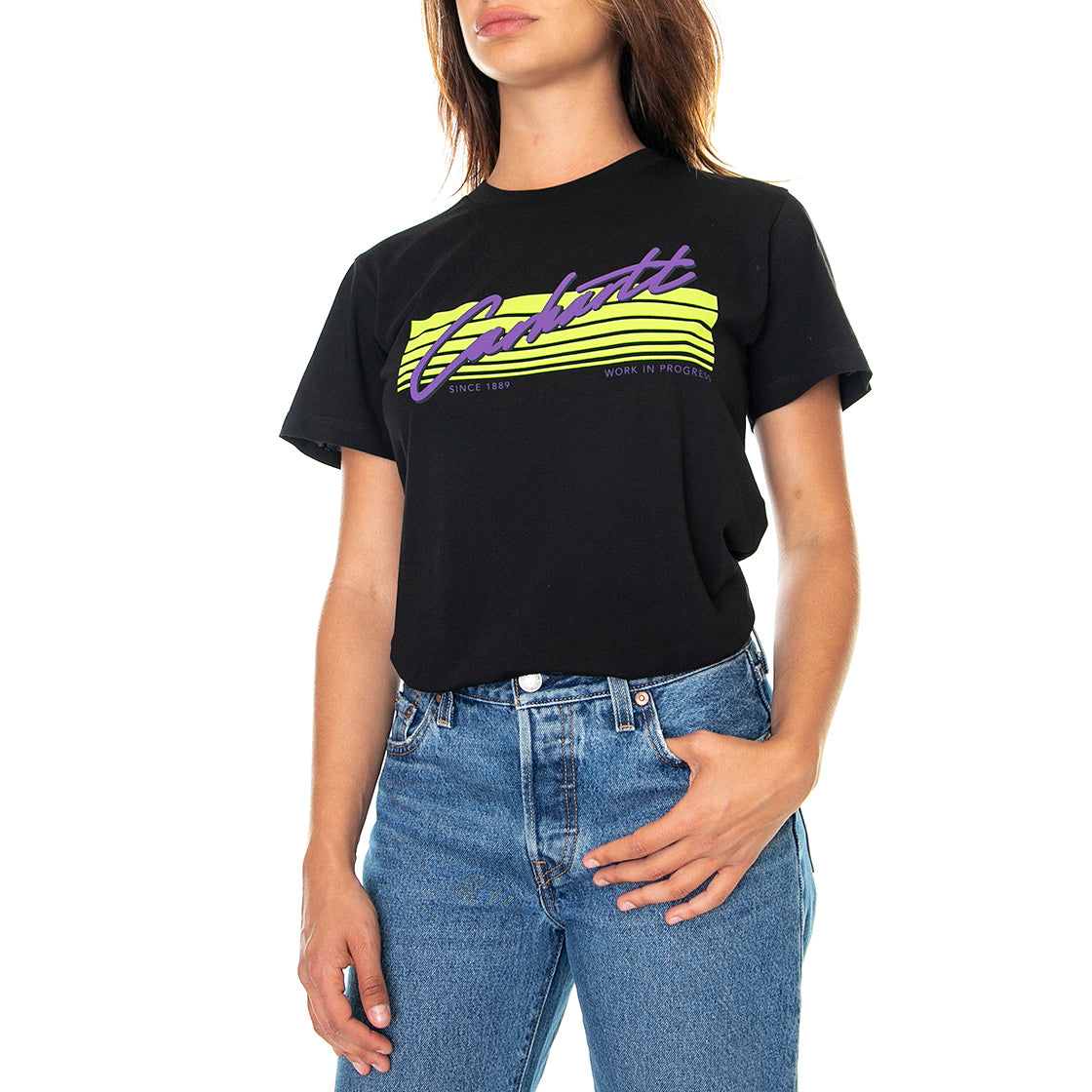 W' S/S Horizon T-Shirt Black - Maglietta Girocollo Donna Nera I027837.89.00.03 . CARHARTT WIP 
