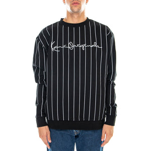 Originals Pinstripe - Felpa Girocollo Uomo Nera KRCKM213-081-1 . KARL KANI 