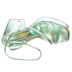 CHARMS MINT CRINKLE FOIL MINT - Sandali Donna Argento / Menta WSSCHARMS-MNT . WINDSOR SMITH 