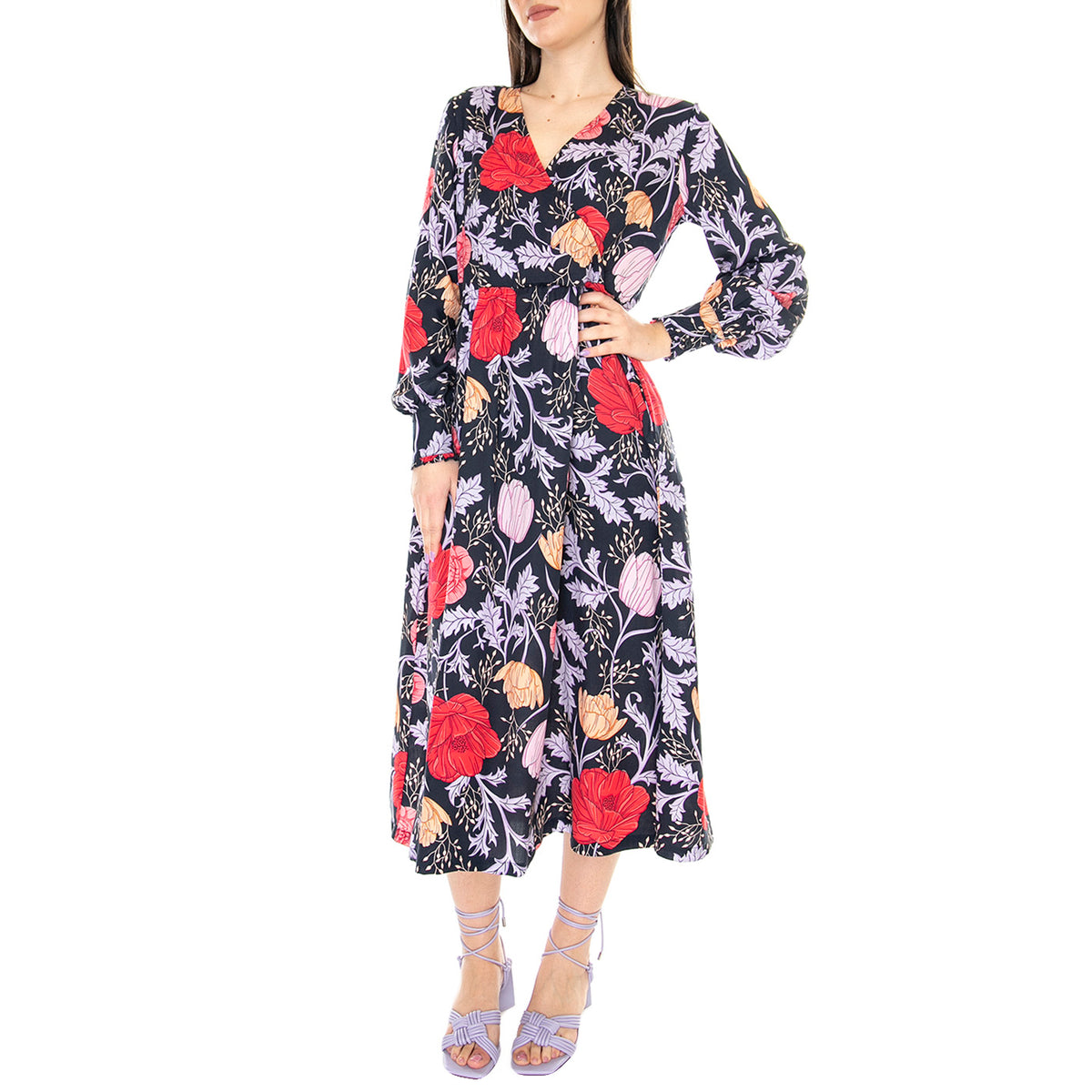 Nahla Dress Navy Floral - Abito Donna Multicolore LDR0629-NY73-SS23 . BARBOUR 