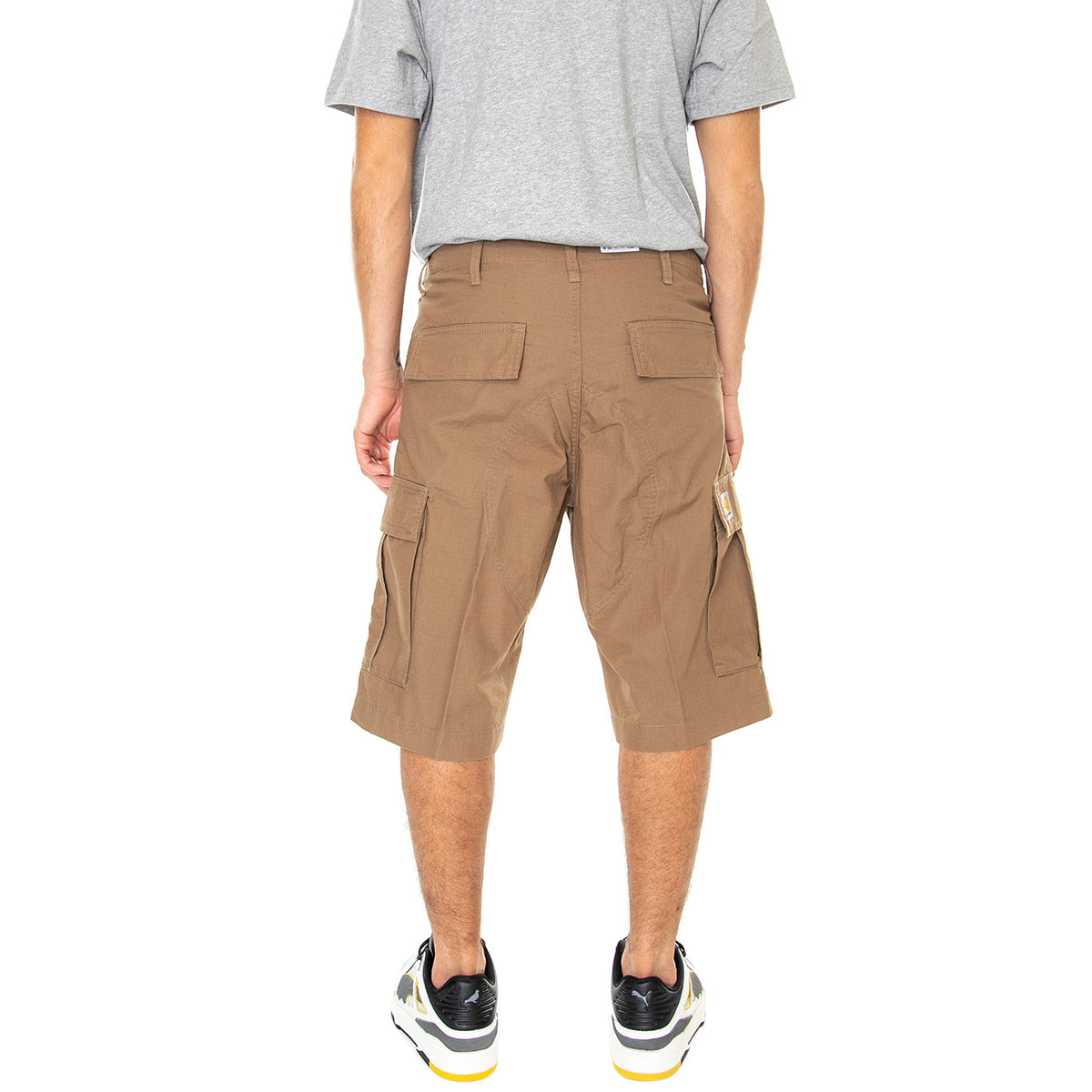 Regular Cargo Short Buffalo Rinsed - Bermuda Cargo Uomo Marroni I028246-1CM02 . CARHARTT WIP 