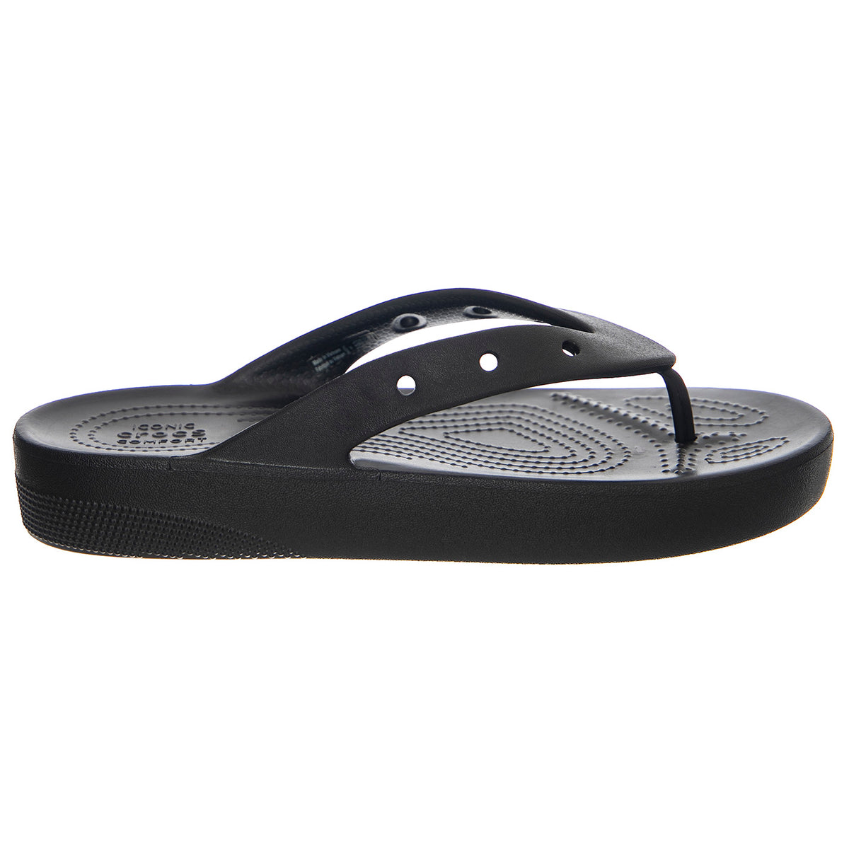 W' Classic Platform Flip Black - Sandali Donna Neri CR.207714-BLK . CROCS 