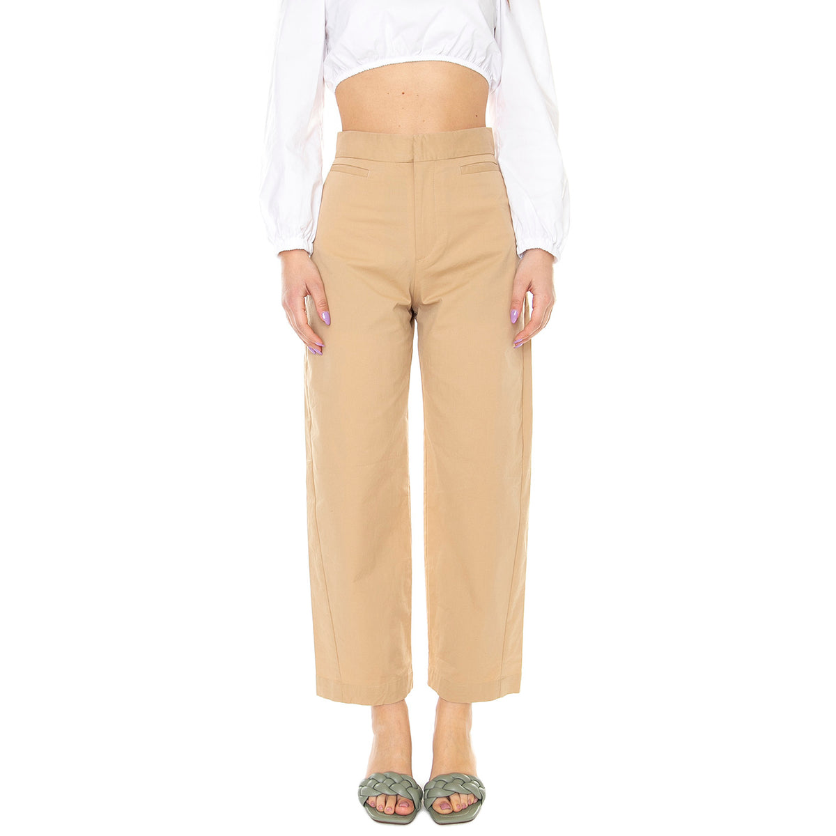 W' Katja Khaki - Pantaloni Donna Beige 330871-134 . ELVINE 