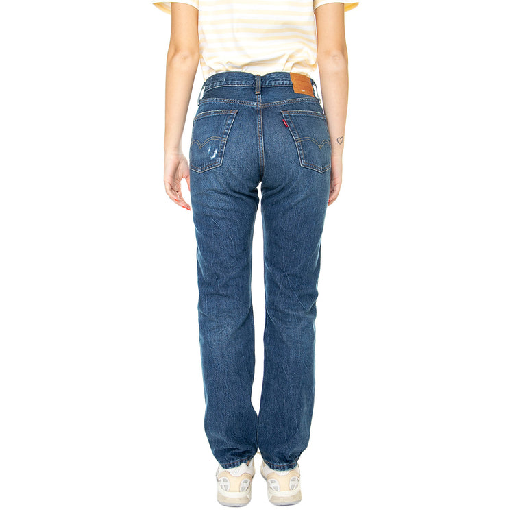 501 Jeans For Women New Life Dark Indigo Worn In - Pantaloni Denim Jeans Donna Blu 12501-0423 . LEVIS 