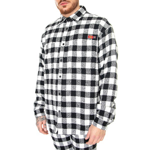 OC x DICKIES Tweed Shirt Black Check - Camicia Uomo Nera / Multicolore DK0A4Y4WE901 . DICKIES 