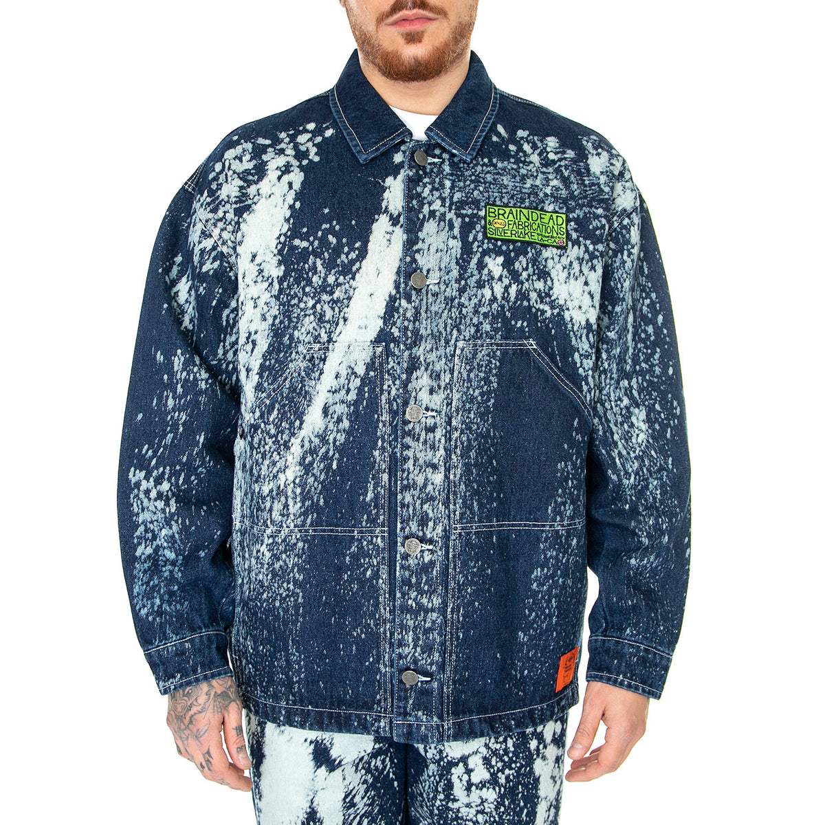 BD x DICKIES Gardening Jacket Bleached Denim - Giacca Uomo Blu Denim / Multicolore DK0A4YCQE971 . DICKIES 