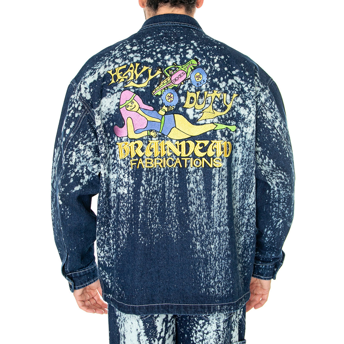 BD x DICKIES Gardening Jacket Bleached Denim - Giacca Uomo Blu Denim / Multicolore DK0A4YCQE971 . DICKIES 