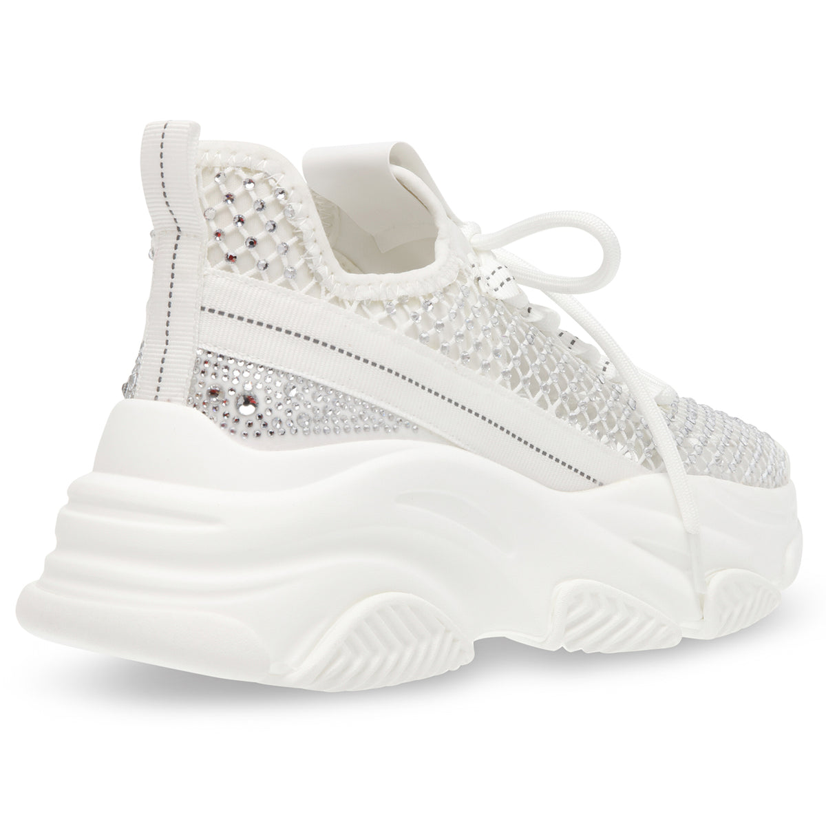 Poise White Mesh + TPU + Stones - Scarpe Stringate Profilo Basso Donna Multicolore SMPPOISE-WHT . STEVE MADDEN 