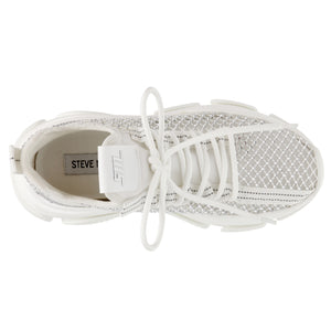 Poise White Mesh + TPU + Stones - Scarpe Stringate Profilo Basso Donna Multicolore SMPPOISE-WHT . STEVE MADDEN 