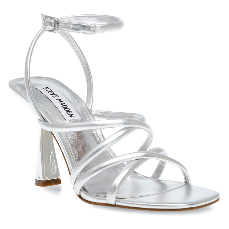 AT-LAST SILVER SYNTHETIC - Sandali con Tacco Alto Donna Argento SMSAT-LAST-SIL . STEVE MADDEN 