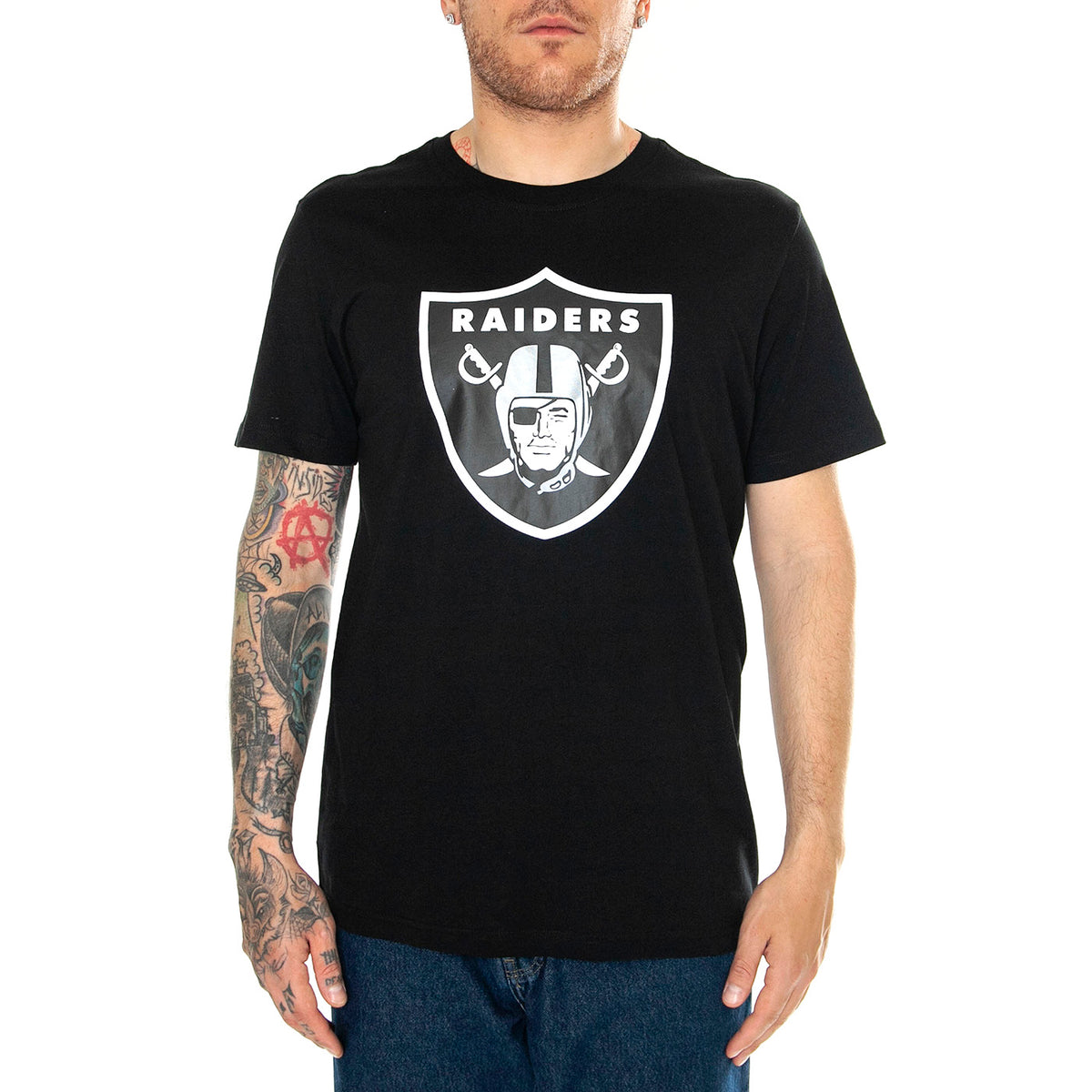 Las Vegas Raiders Primary Logo Graphic T-Shirt black - Maglietta Girocollo Uomo Nera 108M-127A-8D-02K . FANATICS 