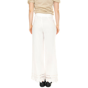 Trouser White - Pantaloni Donna Bianchi 87307340 . MD'M 