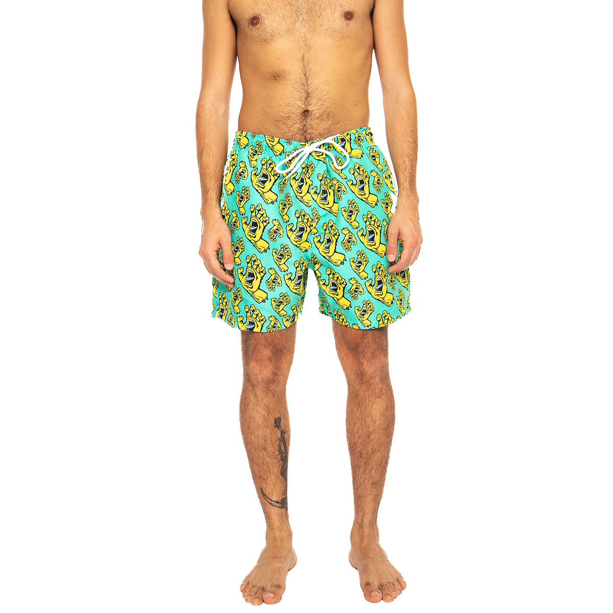 Hands All Over Turquoise - Costume da Bagno Uomo Multicolore SCA-SHR-5047 . SANTA CRUZ 