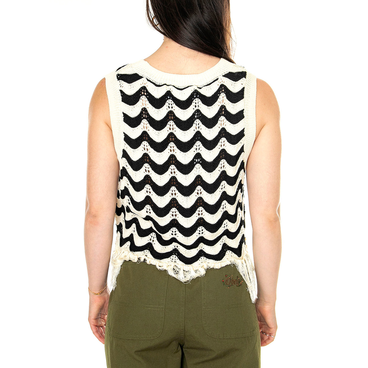 Top punto con flecos Zigzag - Top Donna Multicolore 41W/10700 . WILD PONY 