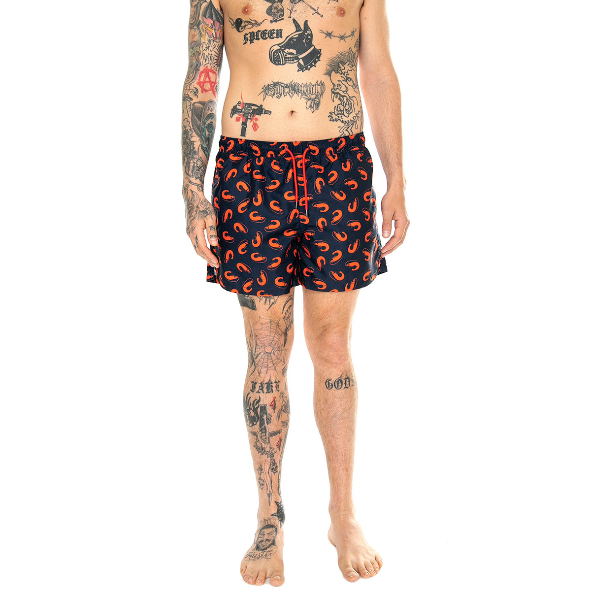 M' Shrimpy Swimshorts 6500 - Costume da Bagno Uomo Multicolore SHR116-6500 . HAPPY SOCKS 