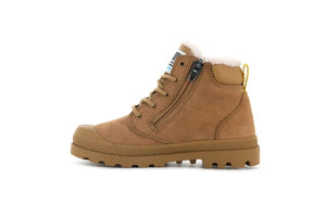 Pampa Hi Cuff Wps Oz Dear Brown - Scarpe Stringate Profilo Alto Bambini Marroni PAK57217-252-M . PALLADIUM 