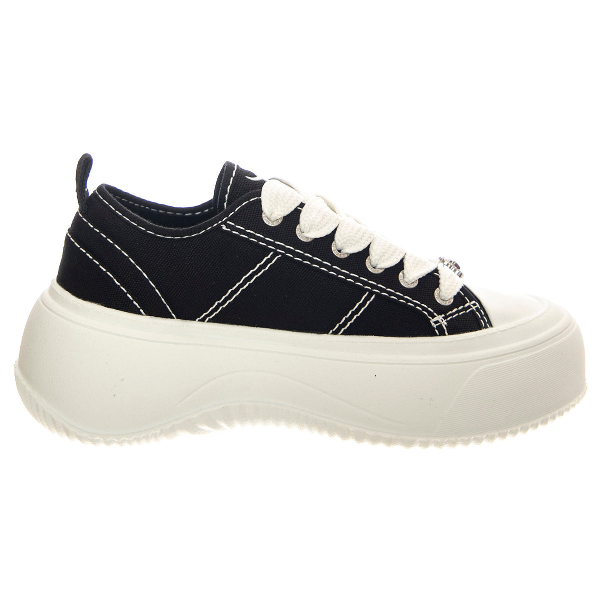 Intentions Black / White Canvas / Brave White - Scarpe Donna Nere WSPINTENTIONS-BLKSIL . WINDSOR SMITH 