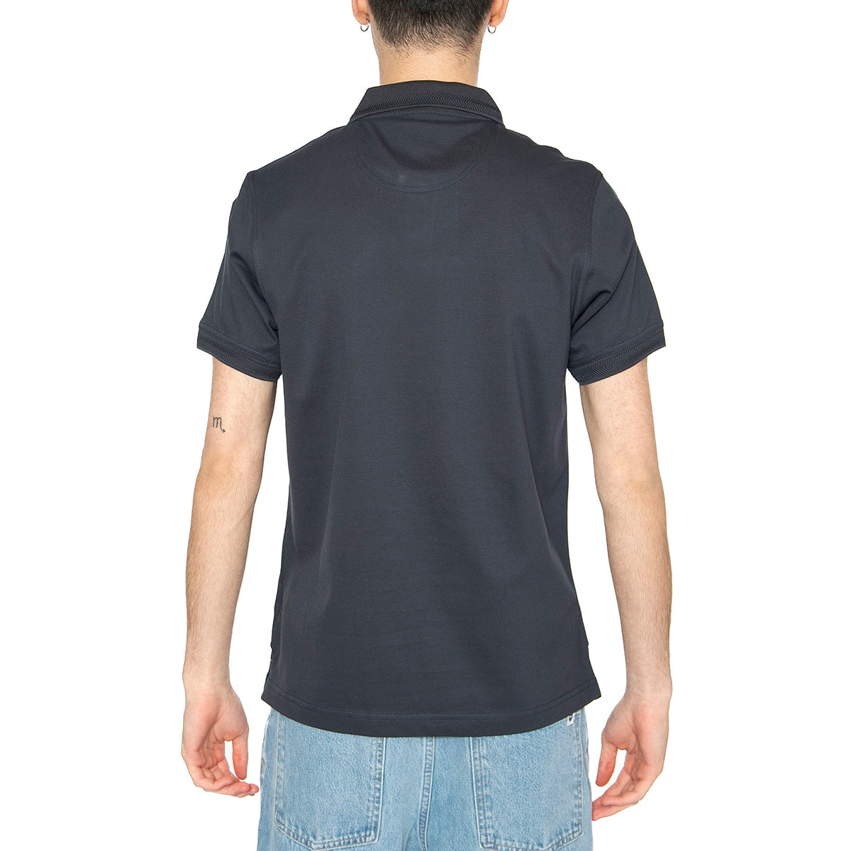Premium Tartan Piquet Polo Navy - Polo Uomo Blu MML1464-NAVY . BARBOUR 