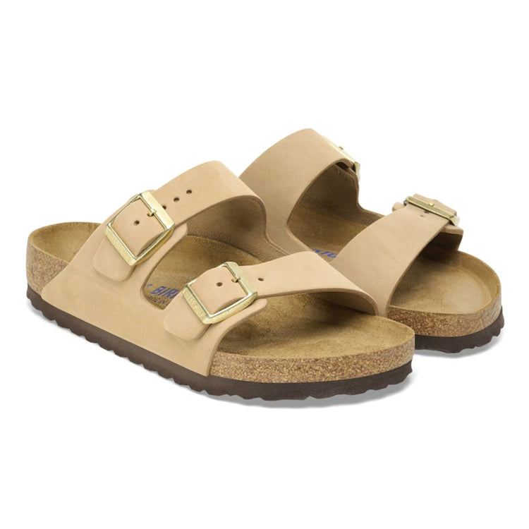 Arizona SFB sandcastle, Nubuck Leather - Sandali Donna Beige 1019016 . BIRKENSTOCK 